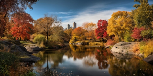 A photo of a lake with the words " the name of the city " on it