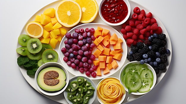 Photo of a large number of fruits on the table