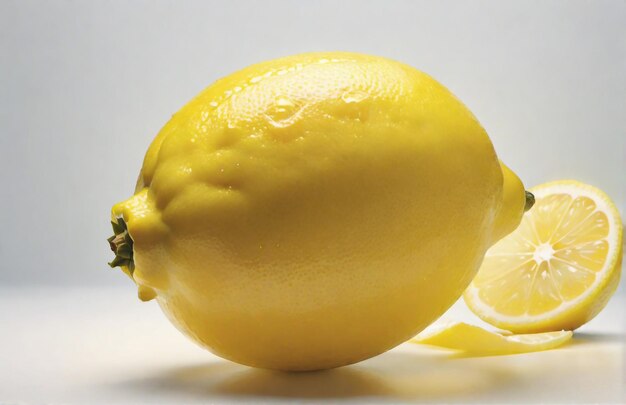 Photo of lemon isolated on background