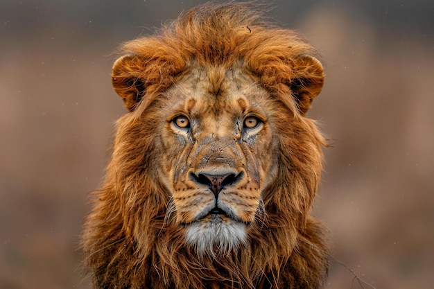 Photo of a lion looking at camera high quality high resolution