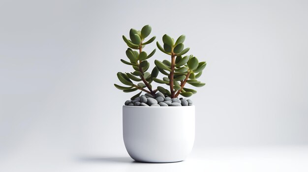 Photo of Lithop in minimalist pot as houseplant for home decoration