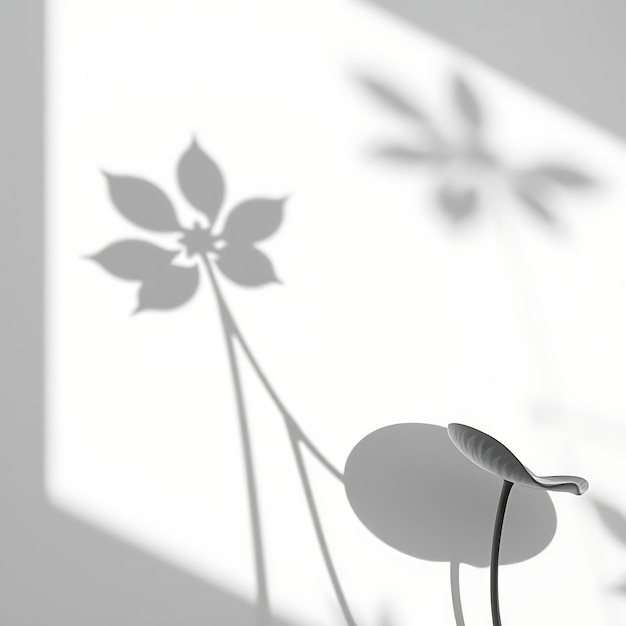 Photo of Lotus Leaf Shadows Creating Broad Floating Forms Soft Rounded Edges With a Serene Atmosph