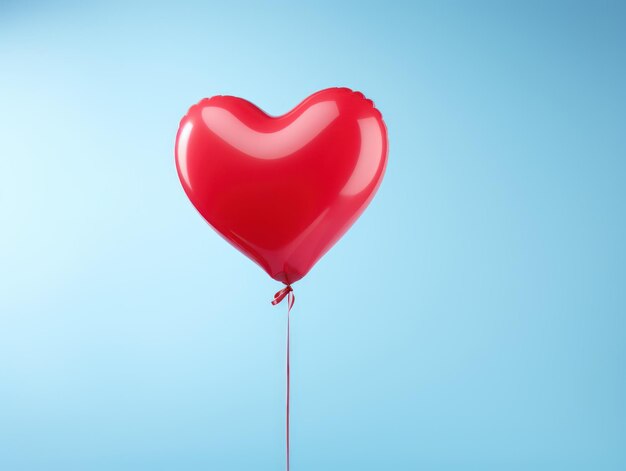 Photo lovely a single heart balloons valentines day celebrating