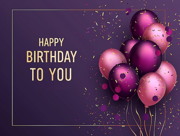 Photo photo of luxury elegant happy birthday greetings background design