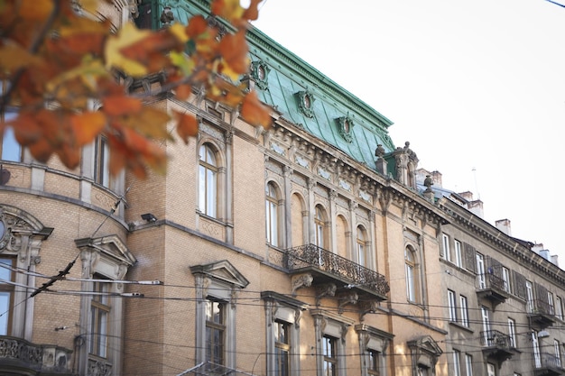 Photo of Lviv architecture in beautiful autumn day