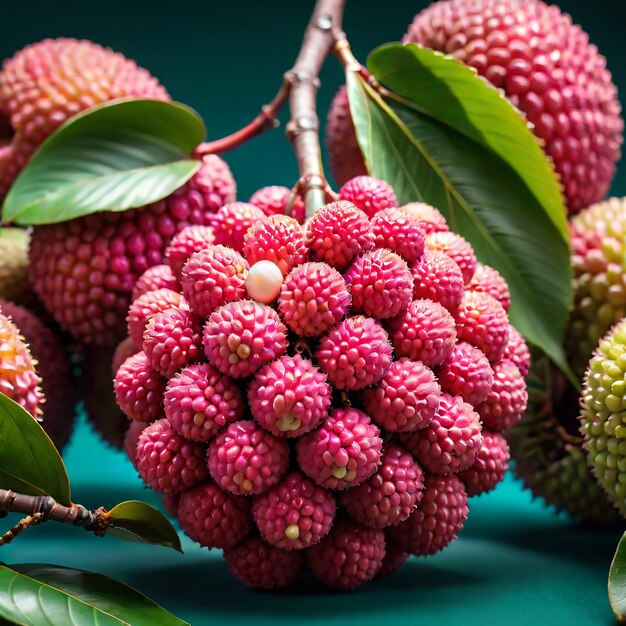 Photo of lychee isolated on background