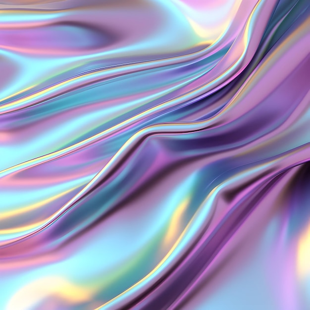 photo macro abstract pastel iridescent holographic foil background with rainbow feel generative ai