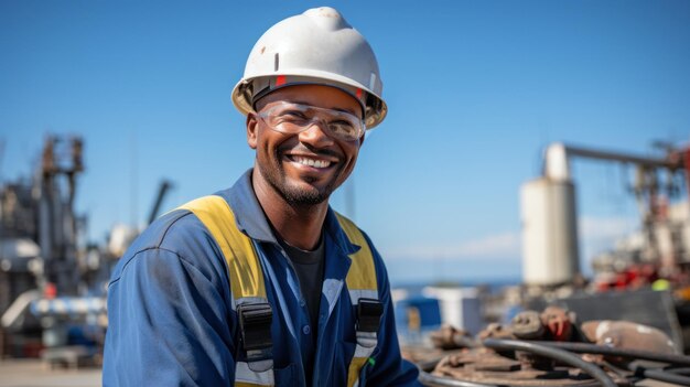 Photo of a male oil rig worker