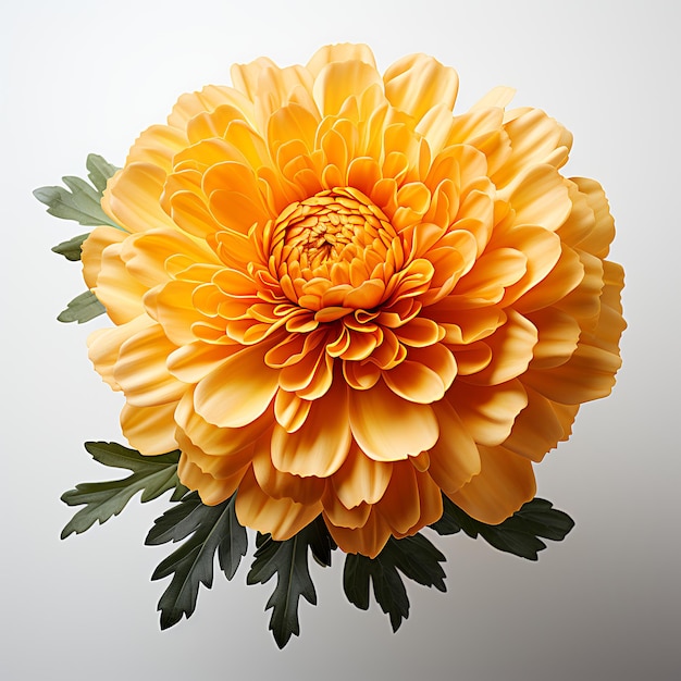 Photo of marigold isolated on white background