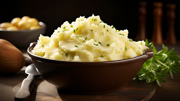 photo of mashed potatoes football