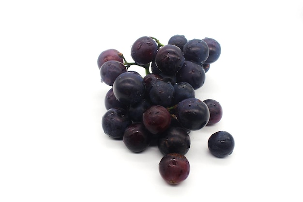 Photo material of fresh fruit and grape on white background