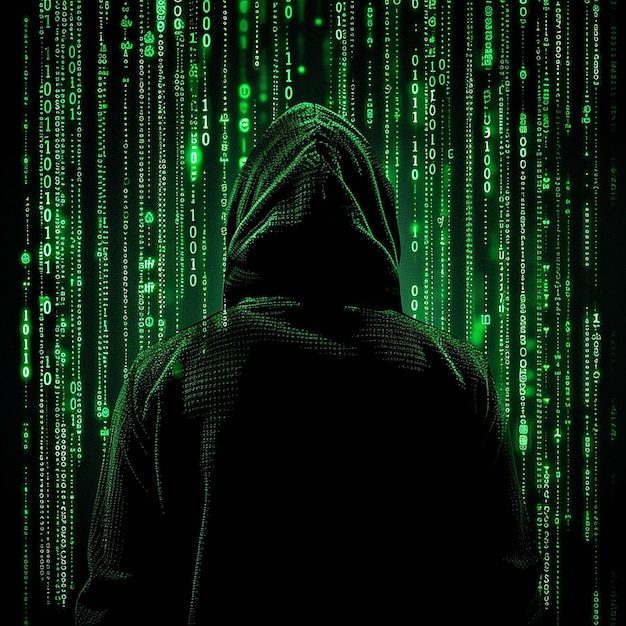 photo matrix hacker background