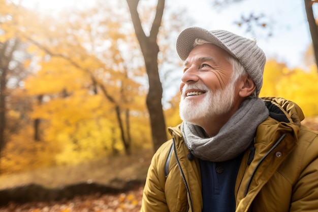 Photo of mature senior male doing outdoor activity High quality photo