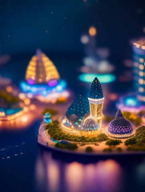 Photo of a miniature city