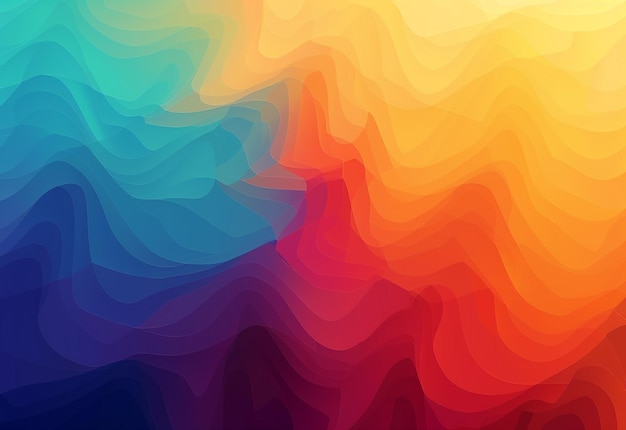 Photo of modern abstract dynamic gradient colourful wavy background design