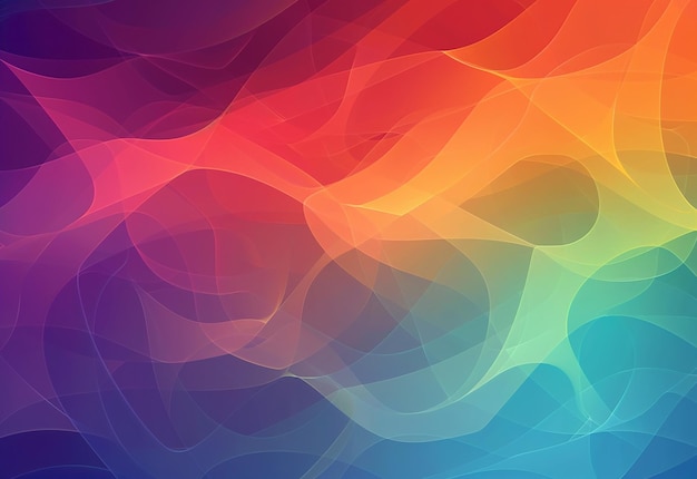 Photo of modern abstract dynamic gradient colourful wavy background design