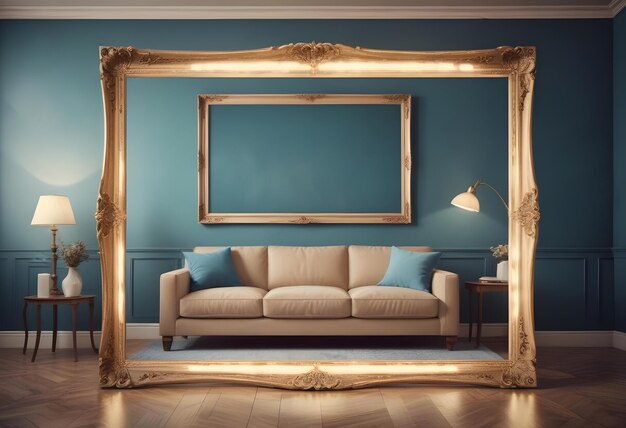 Photo modern style interior room 3d illustration