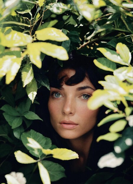 Photo of the most beautiful woman in history hiding in a bush