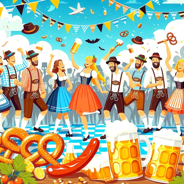 A photo of Oktoberfest Celebration photo and Template AI Generated