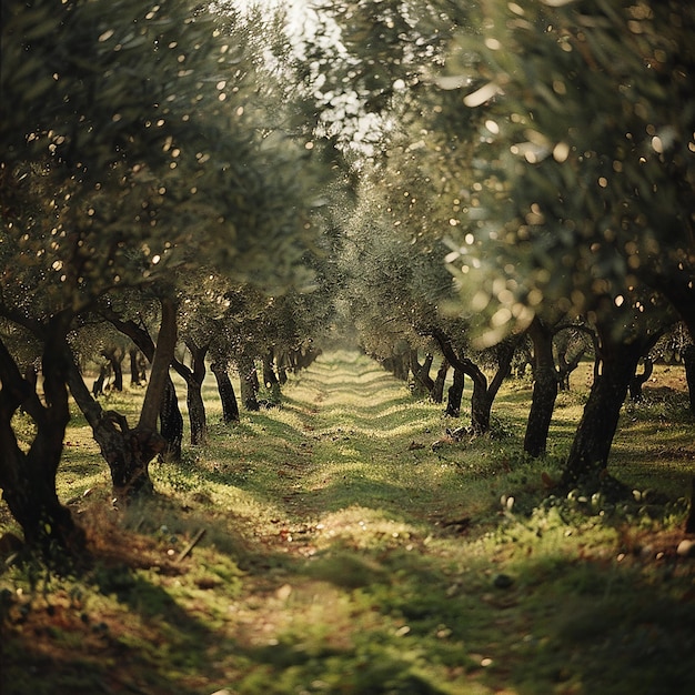 Photo photo of an olive grove