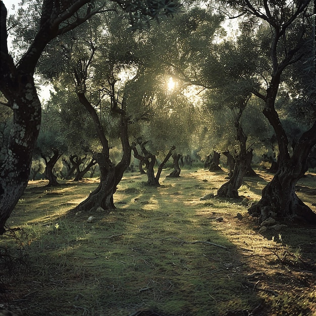 Photo photo of an olive grove