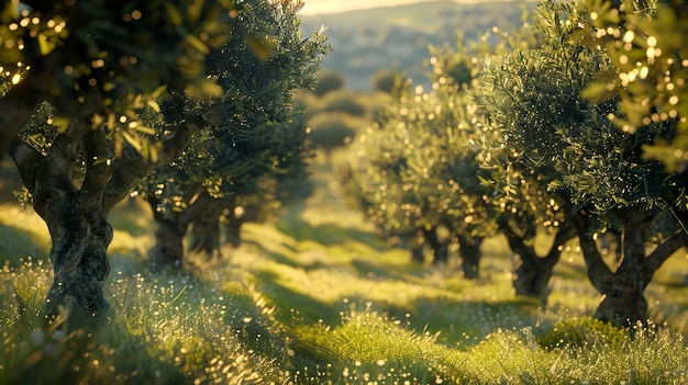 Photo a photo of olive groves