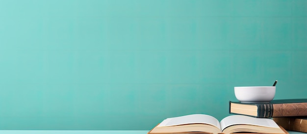 Photo of an open book and a cup of coffee on a table offering a cozy and inviting atmosphere