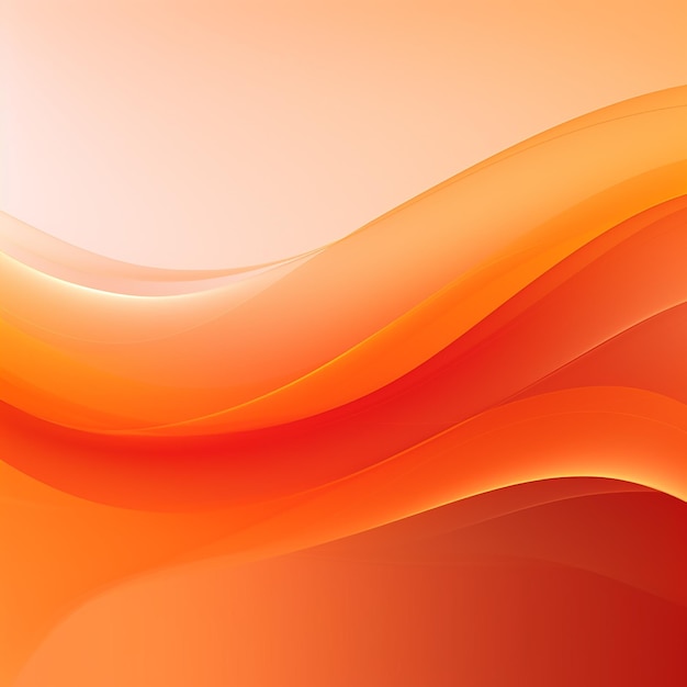 Photo of orange color abstract wave shapes background