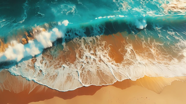 Photo of overhead view of beach wave