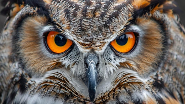 Photo a photo of an owls stare