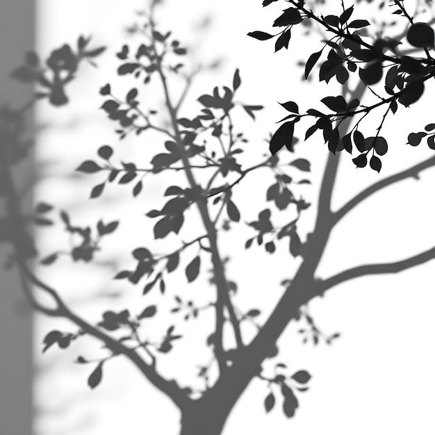 Photo photo of pear tree branch shadows forming smooth elongated shapes gentle gradients enhance a seren