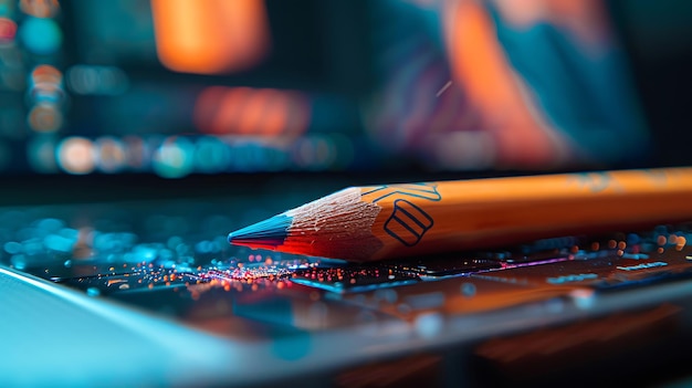 Photo of a Pencil with Elastic Band for Image Edit background