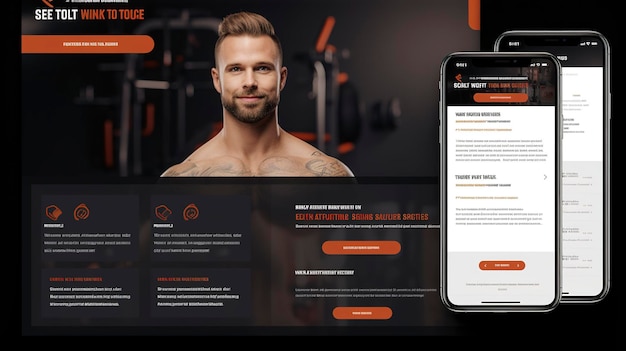 Photo a photo of a personal training website or mobile app