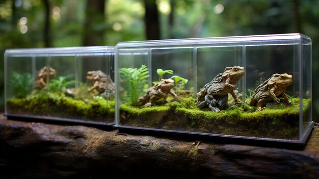 Photo a photo of pet reptile terrariums