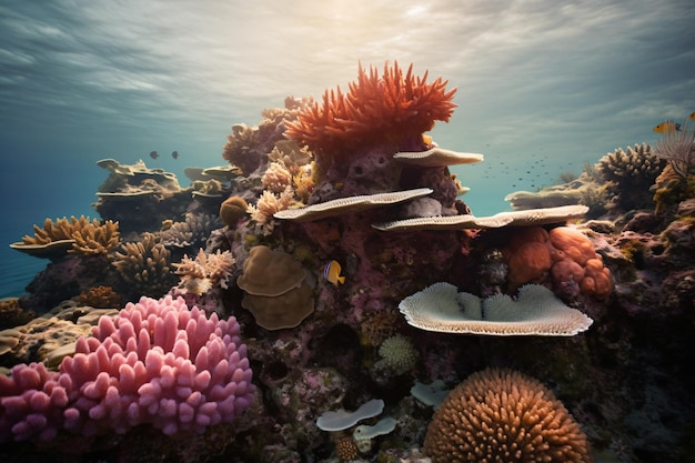 Photo photo photo of a coral colony on a reef photography