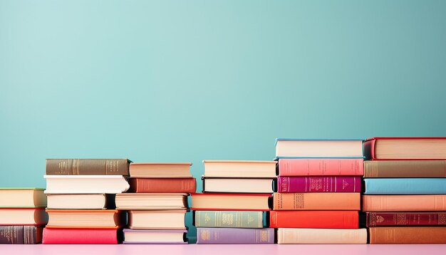 photo pile of paperback books on a table