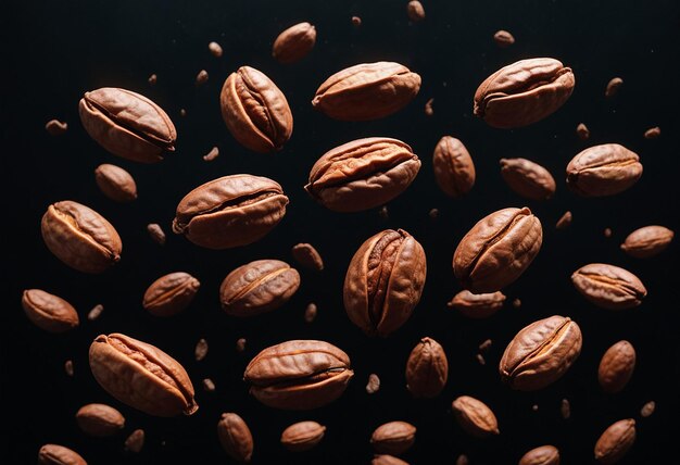 a photo of a pile of seeds from a bird flying in the air