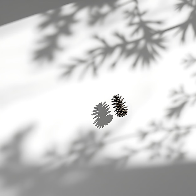 Photo photo of pine cone shadows spiky detailed shadows with crisp edges repetitive patterns create a se