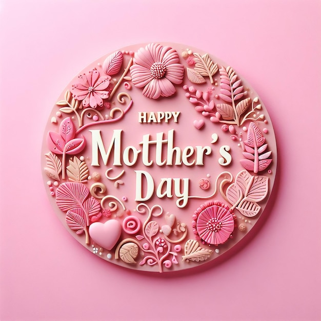 Photo a pink background with the words happy mothers day written on it