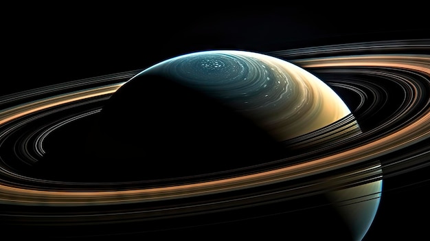 A photo of the planet saturn taken by nasa.