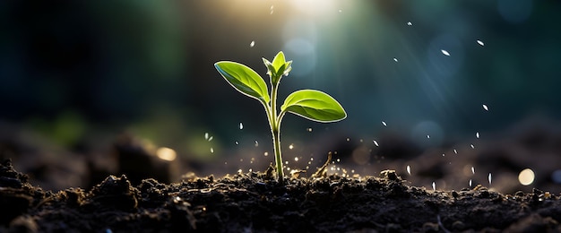 Photo plant tree in neutral background Fresh Green Plant world plant day generative ai