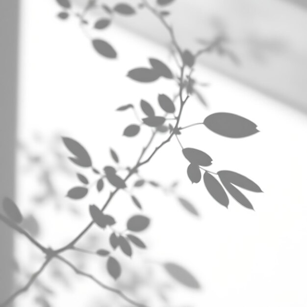 Photo of Plum Leaves Shadow Producing Elongated Oval Shapes Smooth Outlines With Soft Diffusion R