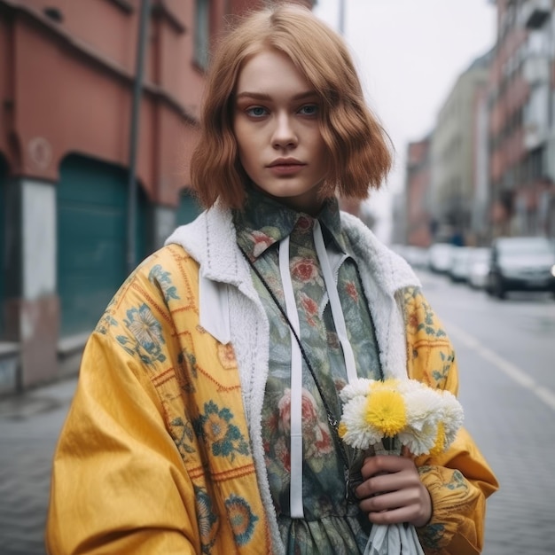 Photo portrait of a fashion women