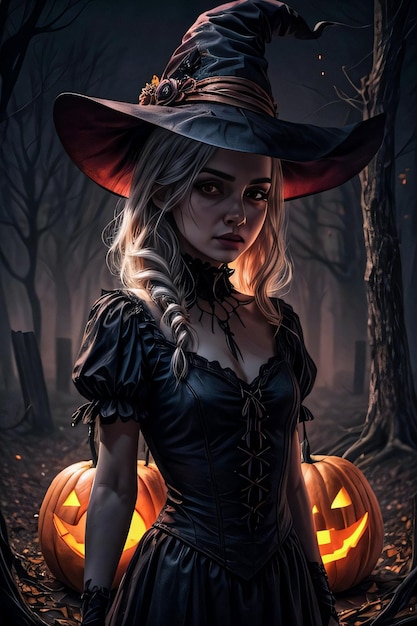 Photo portrait of the Halloween Witch