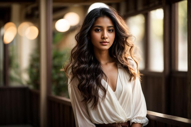 photo portrait of a young pretty Model woman