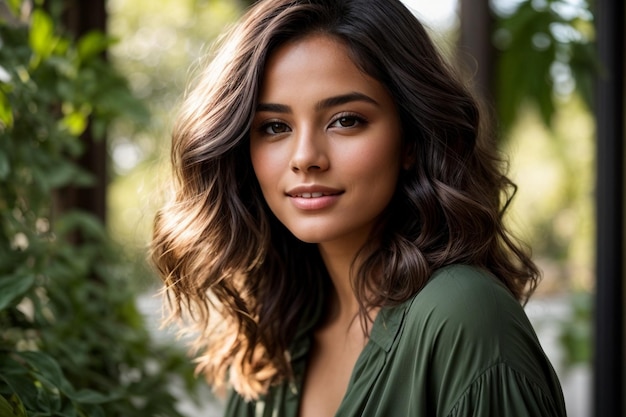 photo portrait of a young pretty Model woman