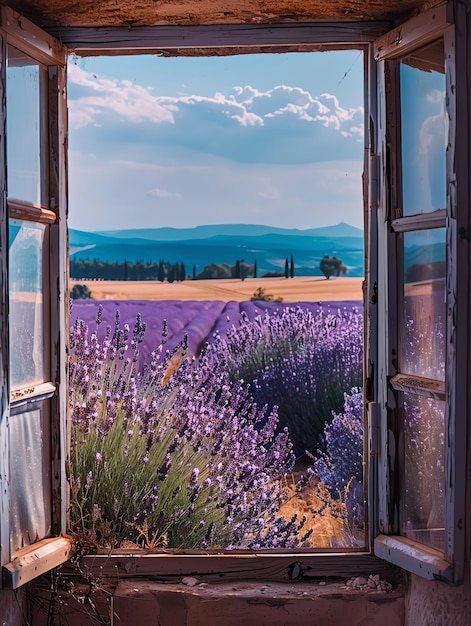 Photo photo of provence france lavender fields of valensole calming place lifestyle concept