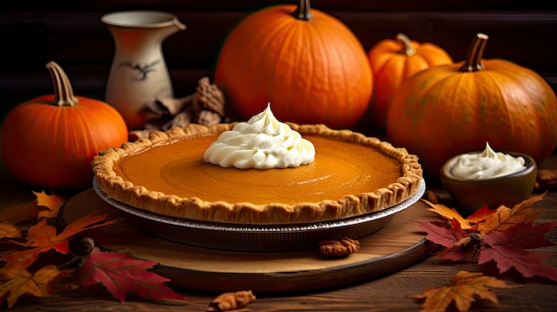 photo of pumpkin pie feast