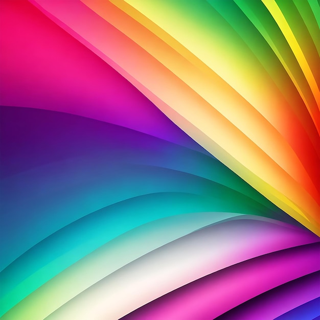 Photo rainbow blend background layers colorful shape Ai generated