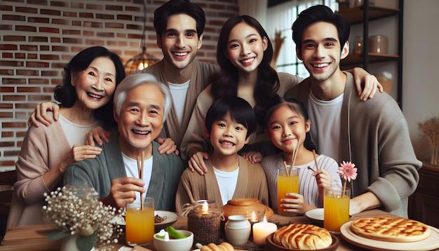 Photo real as Family Bonds Celebrate the joy of family gatherings with heartwarming portraits in Pe